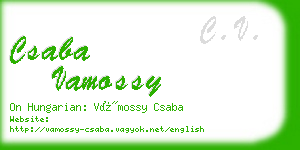 csaba vamossy business card